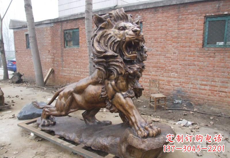 长沙狮子动物铜雕