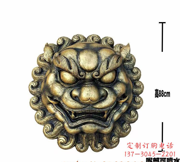 长沙狮子头铜雕
