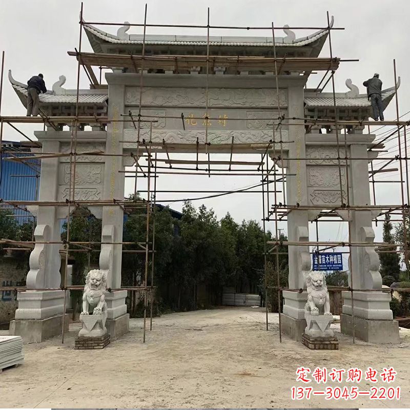 长沙领雕为您定制优雅牌坊雕塑