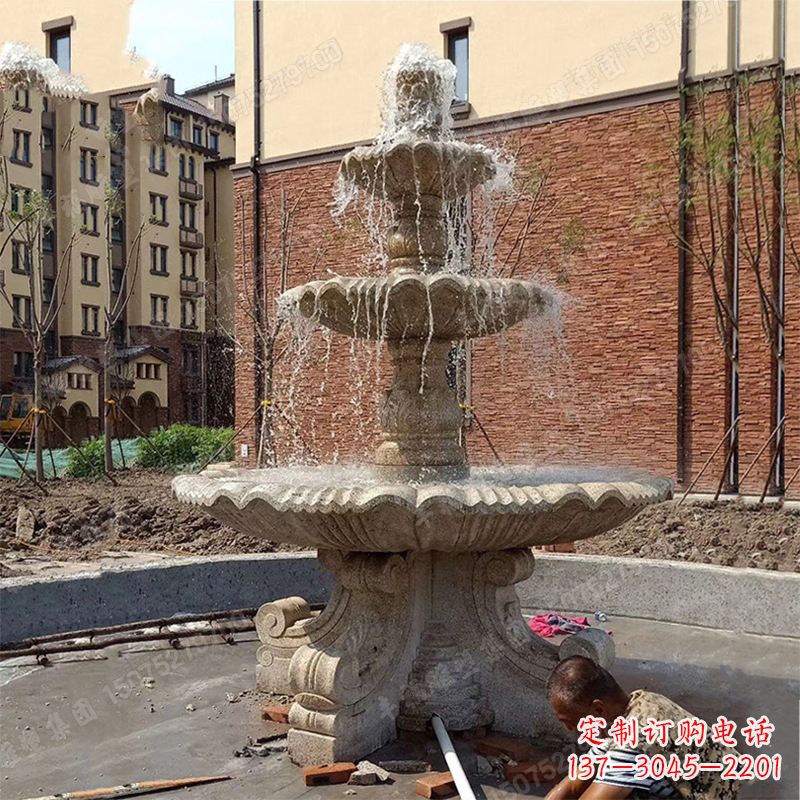 长沙石雕喷泉流水雕塑