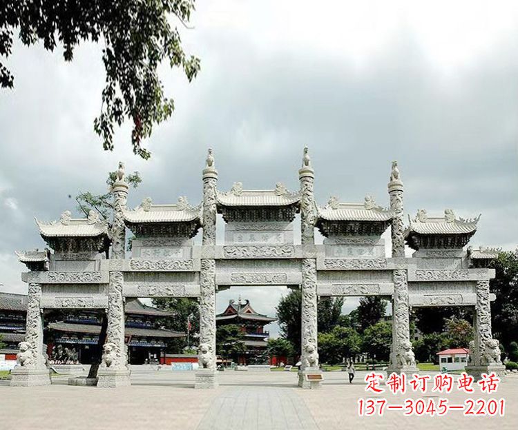 长沙石雕五门牌坊