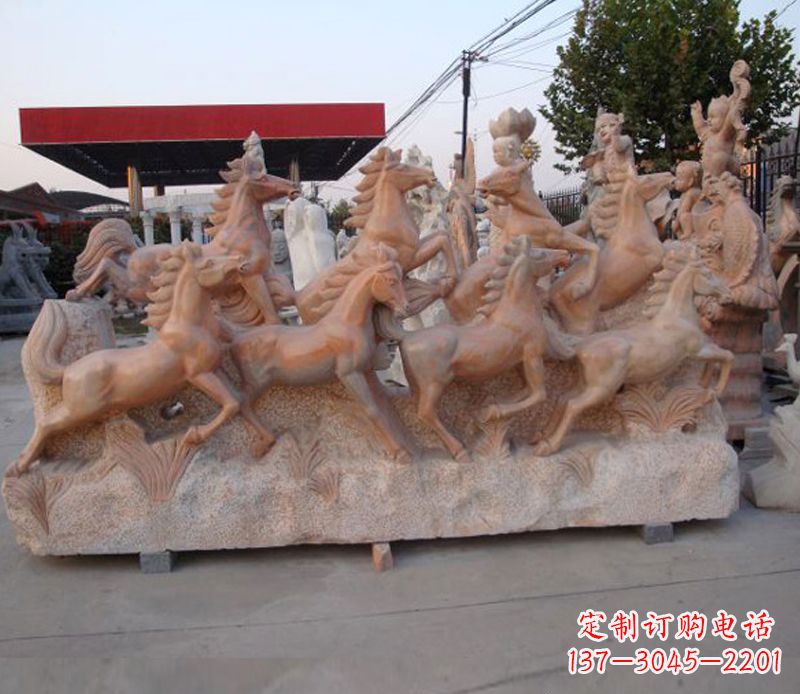 长沙石头奔马雕塑