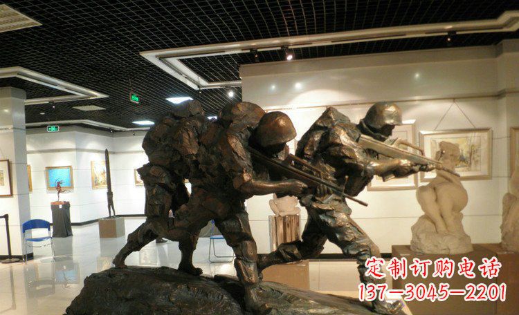 长沙士兵突击战士铜雕