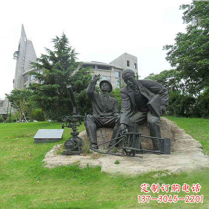 长沙世界名人美国著名发明家莱特兄弟公园名人雕塑