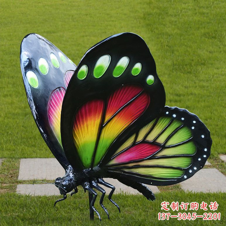 长沙树脂仿真蝴蝶草坪动物昆虫雕塑