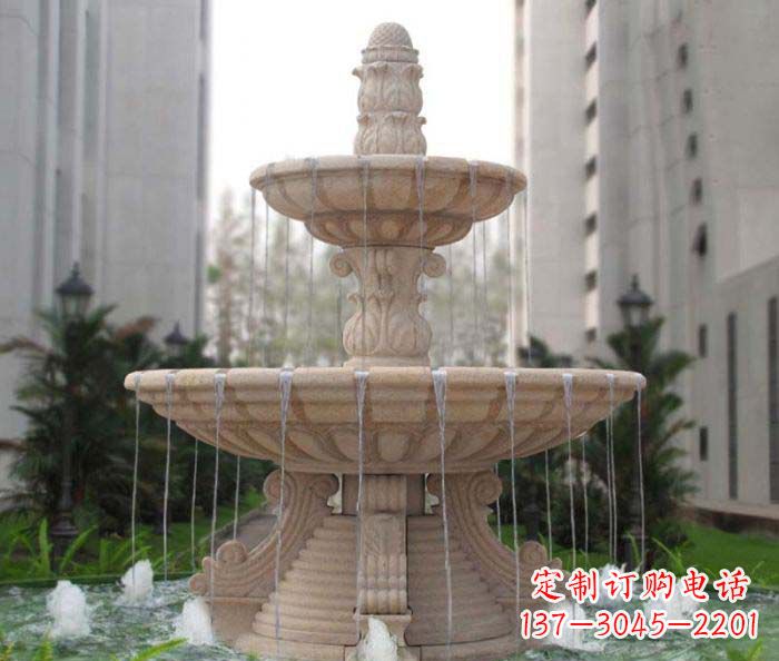 长沙双层喷泉小区石雕