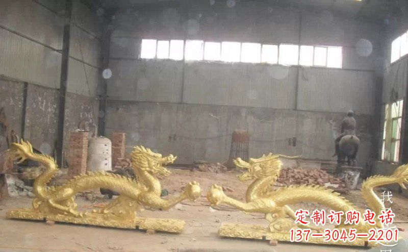 长沙双龙戏珠广场铜雕 (2)