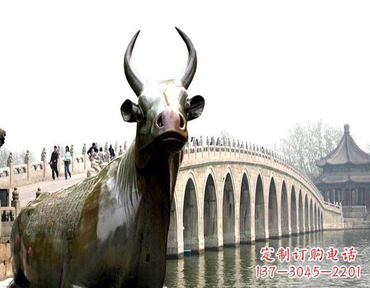长沙水牛铜雕景观