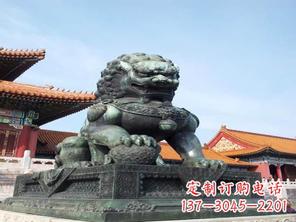 长沙寺庙青铜狮子
