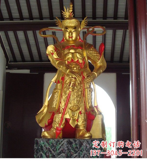 长沙寺庙韦陀菩萨铜雕