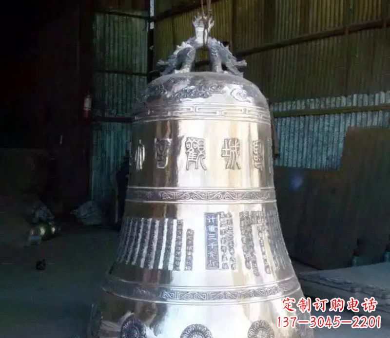 长沙寺庙铸铁铜钟雕塑