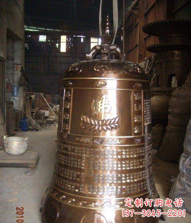 长沙寺庙铸铜钟铜雕