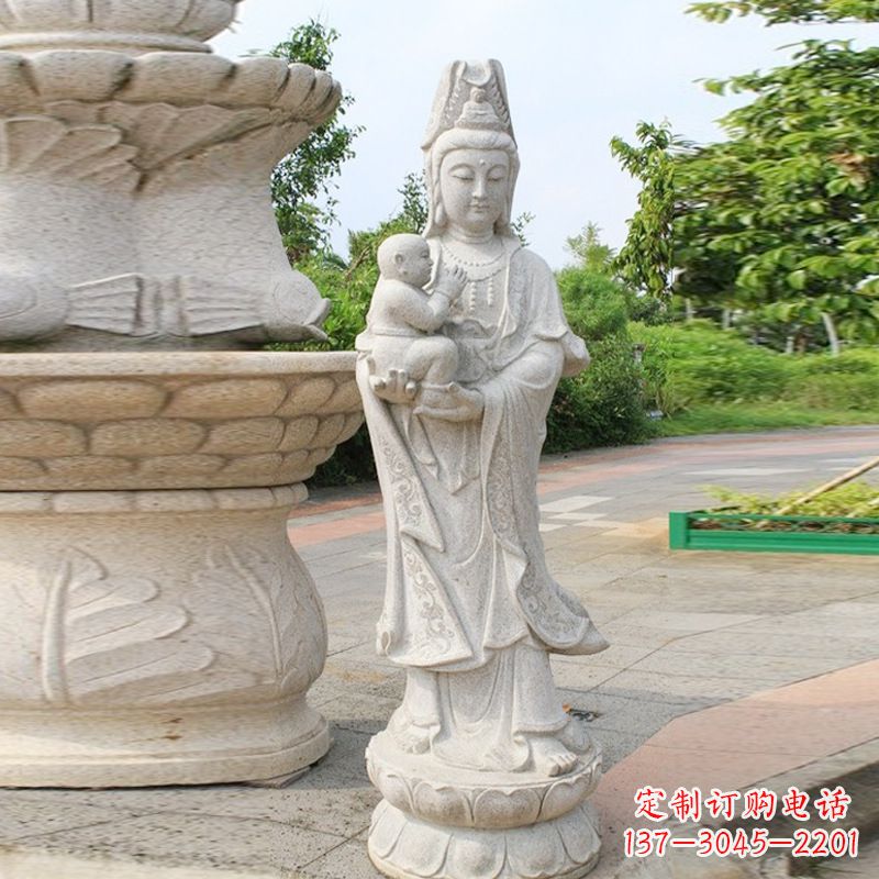 长沙送子观音汉白玉石雕