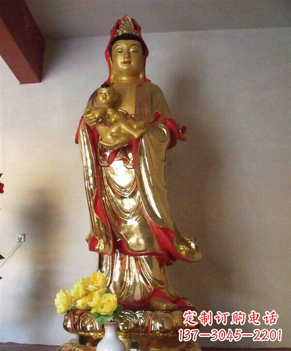 长沙送子观音铜雕 (2)