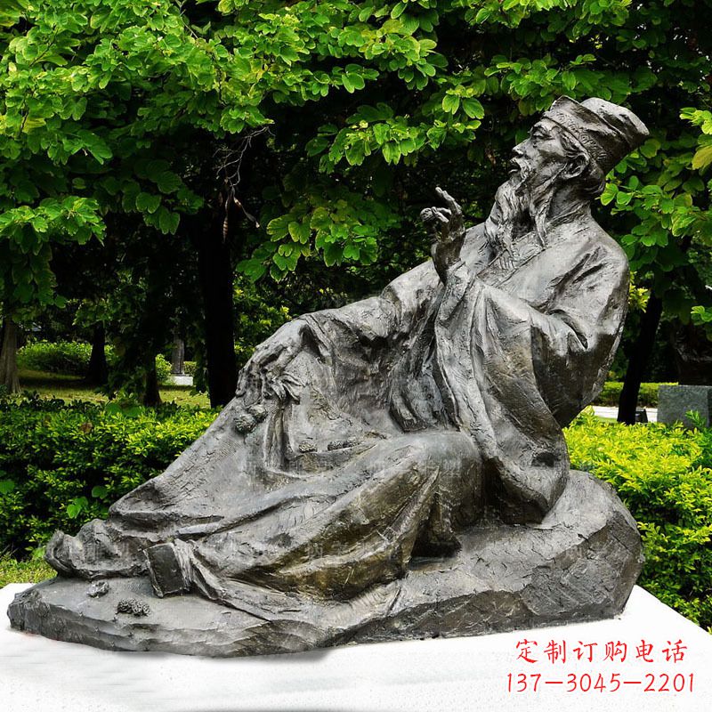 长沙苏轼雕像古代历史名人北宋著名文学家书画家铜雕