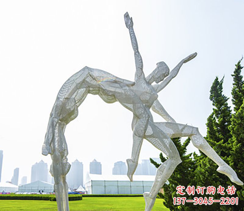 长沙体操运动员不锈钢雕塑
