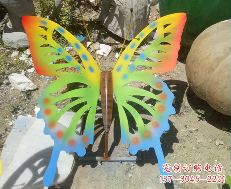 长沙铁艺不锈钢彩绘蝴蝶