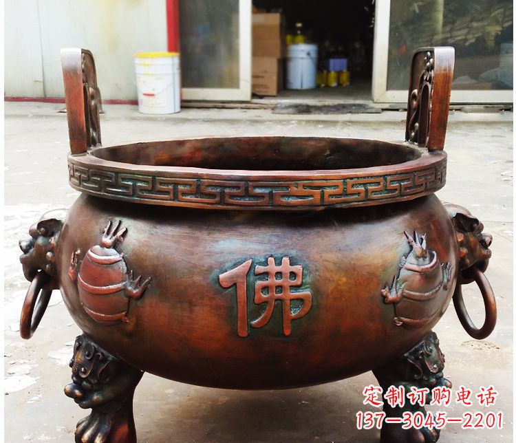 长沙铜雕祠堂景观香炉