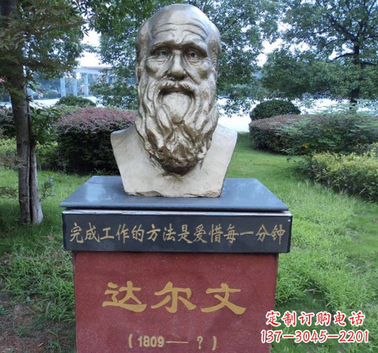长沙铜雕达尔文头像雕塑