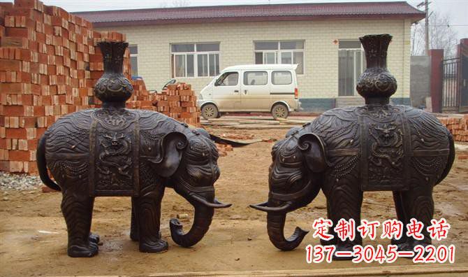 长沙铜雕大象公园动物雕塑