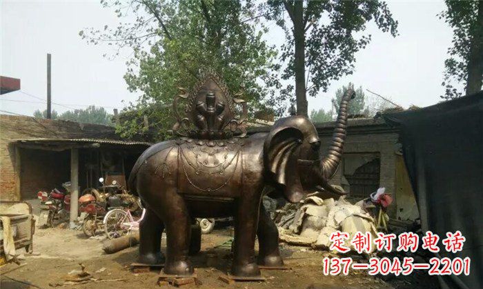 长沙铜雕大象平安吉祥公园动物雕塑
