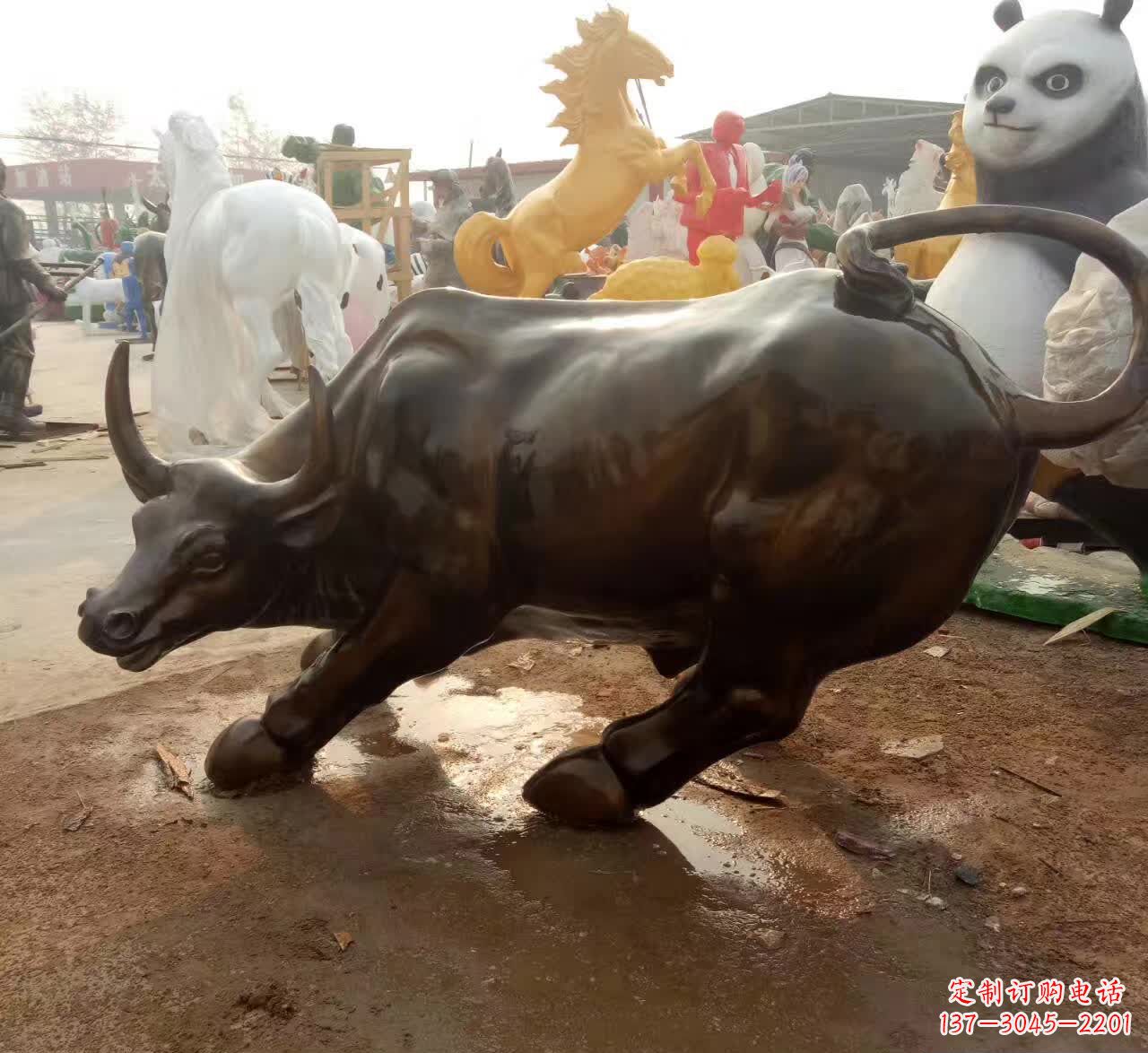 长沙铜雕动物牛