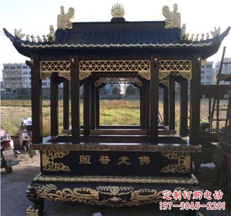 长沙铜雕佛光普照香炉