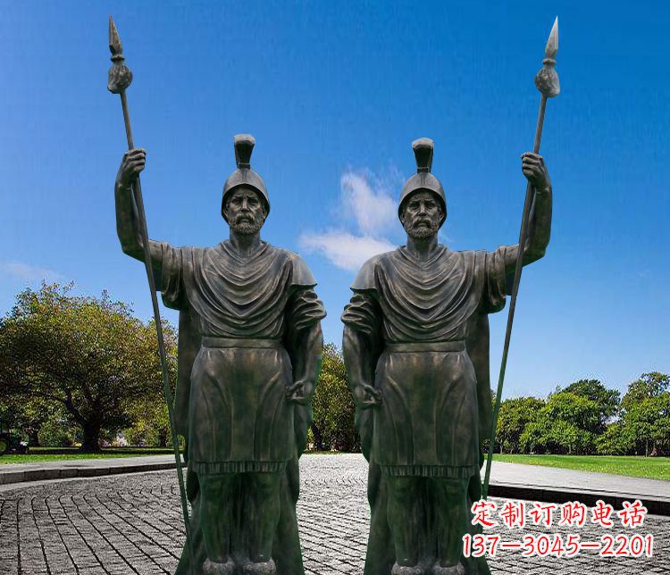 长沙铜雕古罗马战士人物