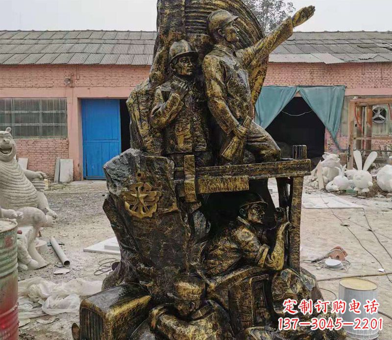 长沙铜雕广场解放战士雕塑