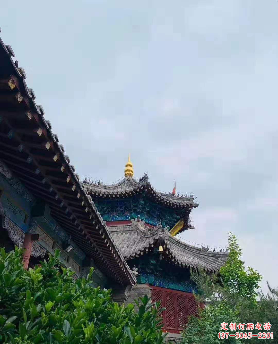 长沙铜雕葫芦塔顶寺庙摆件