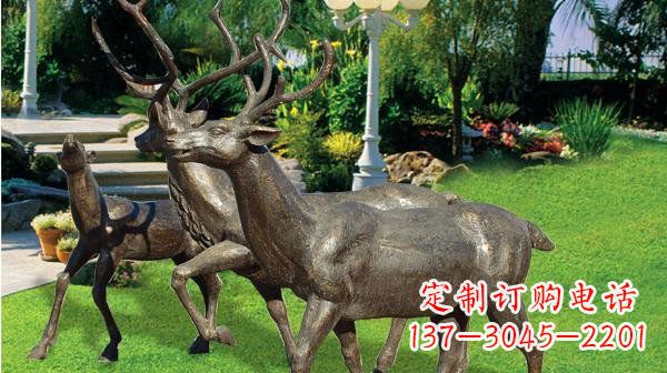 长沙铜雕鹿公园动物雕塑