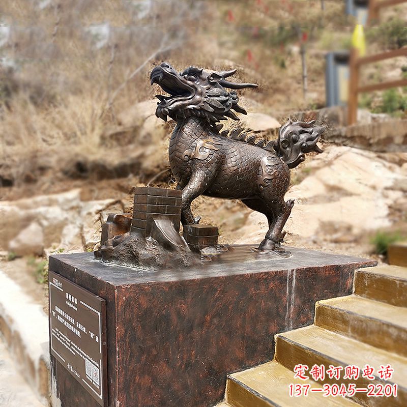 长沙铜雕麒麟景观雕塑装饰品