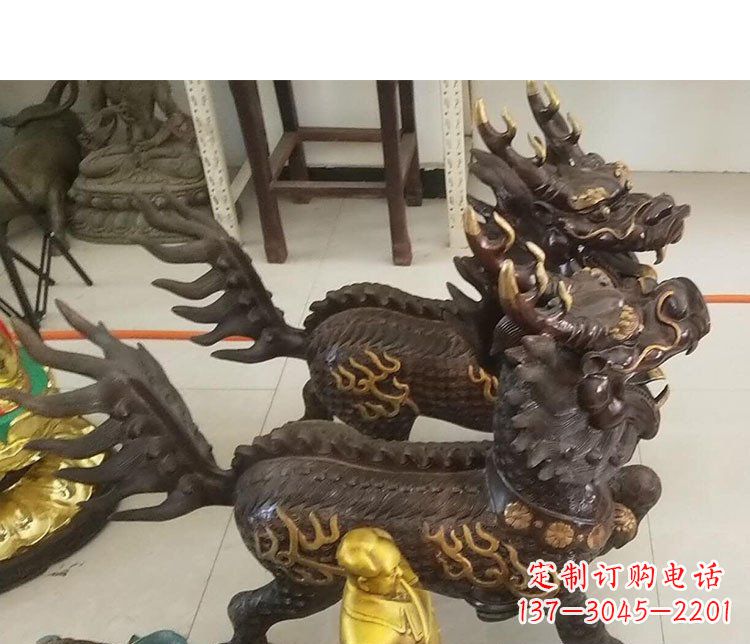 长沙铜雕麒麟招财雕塑