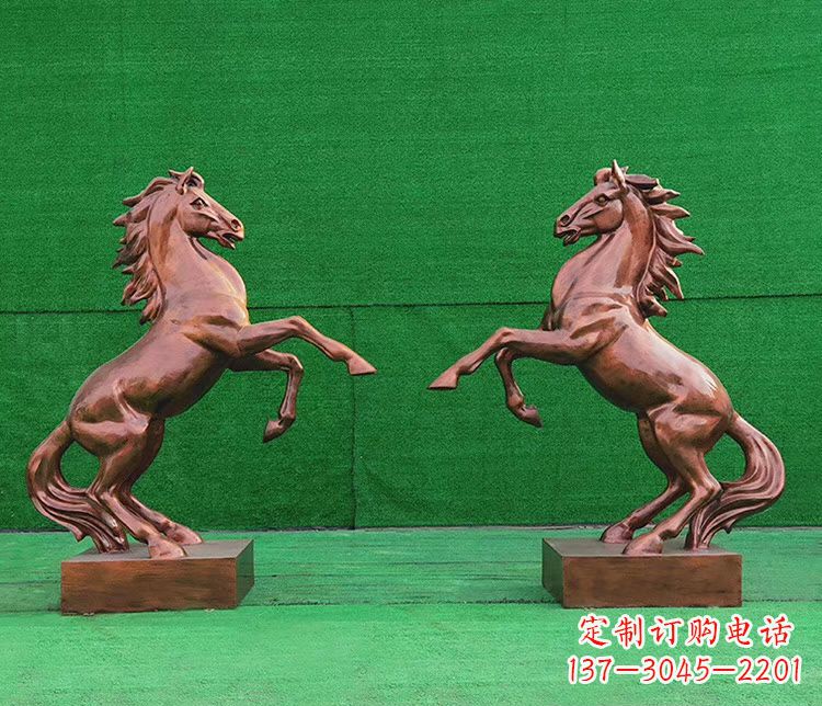 长沙铜雕企业马到成功立马