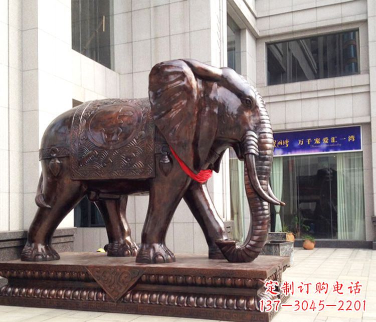 长沙铜雕企业招财大象