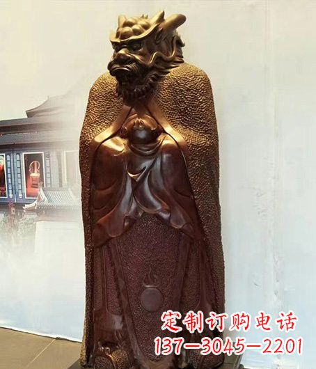 长沙铜雕兽首人身十二生肖