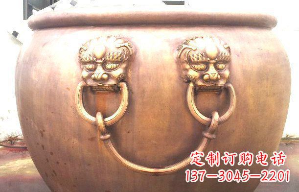 长沙铜雕水缸寺庙景观雕塑_1
