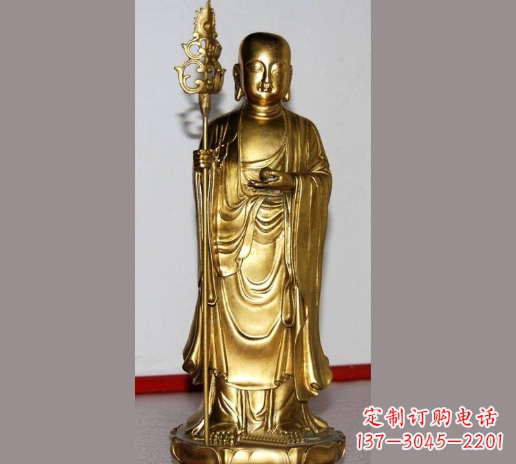 长沙铜雕寺庙佛堂地藏菩萨