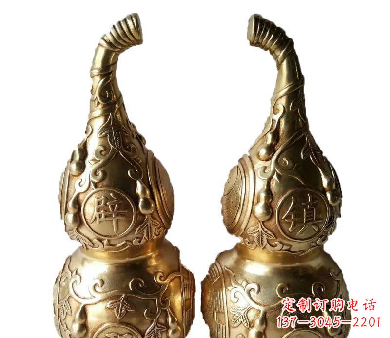 长沙铜雕寺庙平安葫芦雕塑
