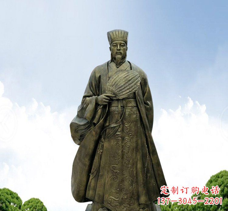 长沙铜雕伟人诸葛亮古代历史人物