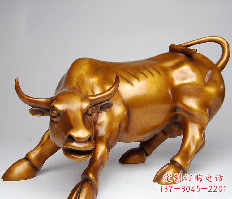长沙铜雕小区动物牛摆件 (2)