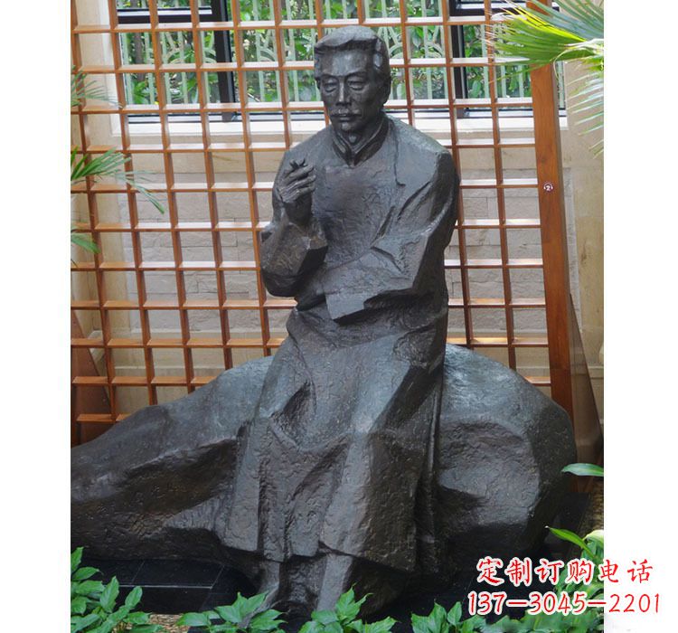 长沙铜雕校园名人鲁迅