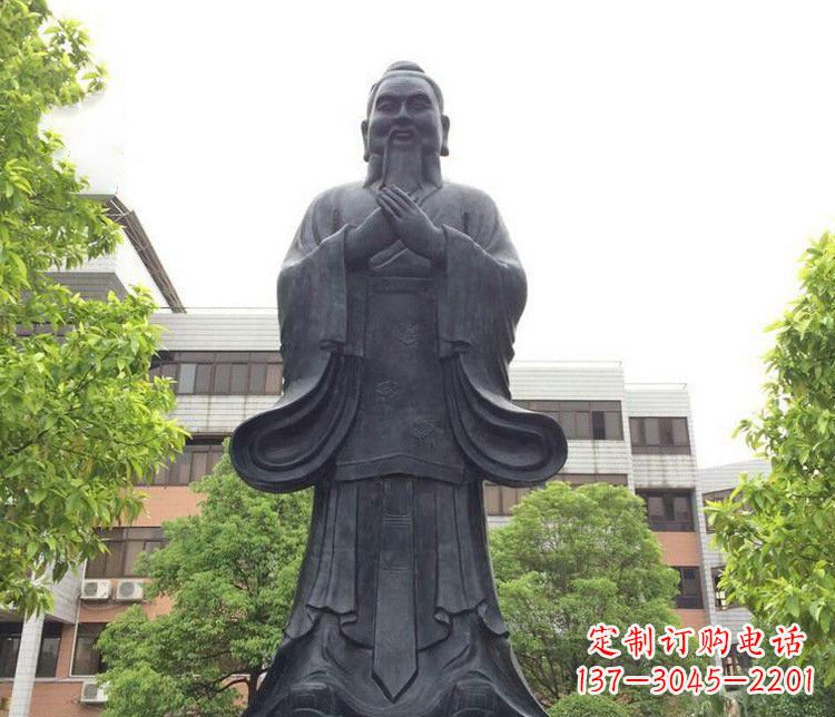 长沙铜雕学校孔子圣人雕塑摆件