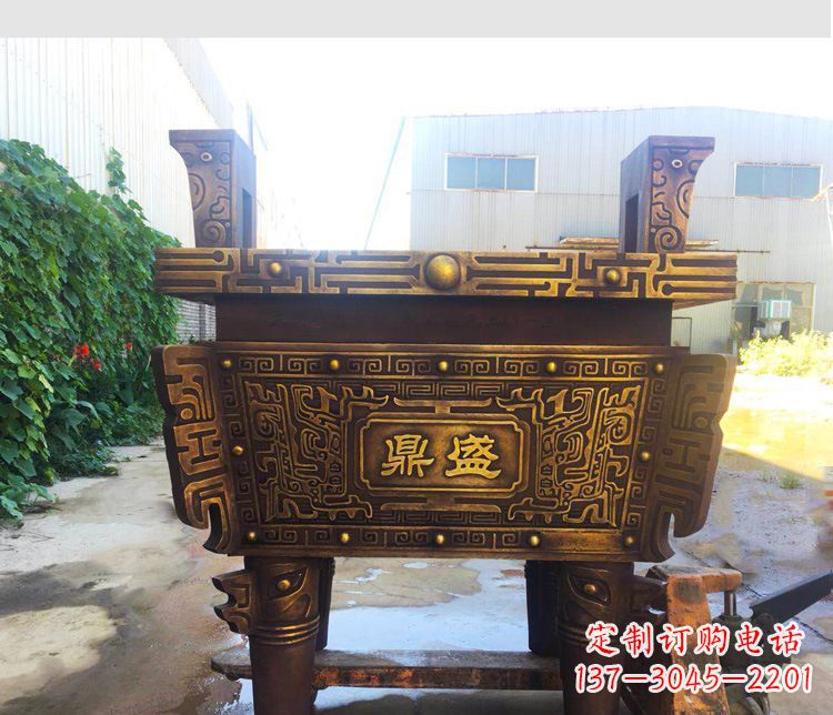 长沙铜雕招财鼎盛香炉