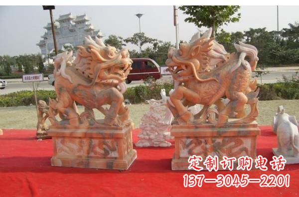 长沙晚霞红葫芦麒麟雕塑