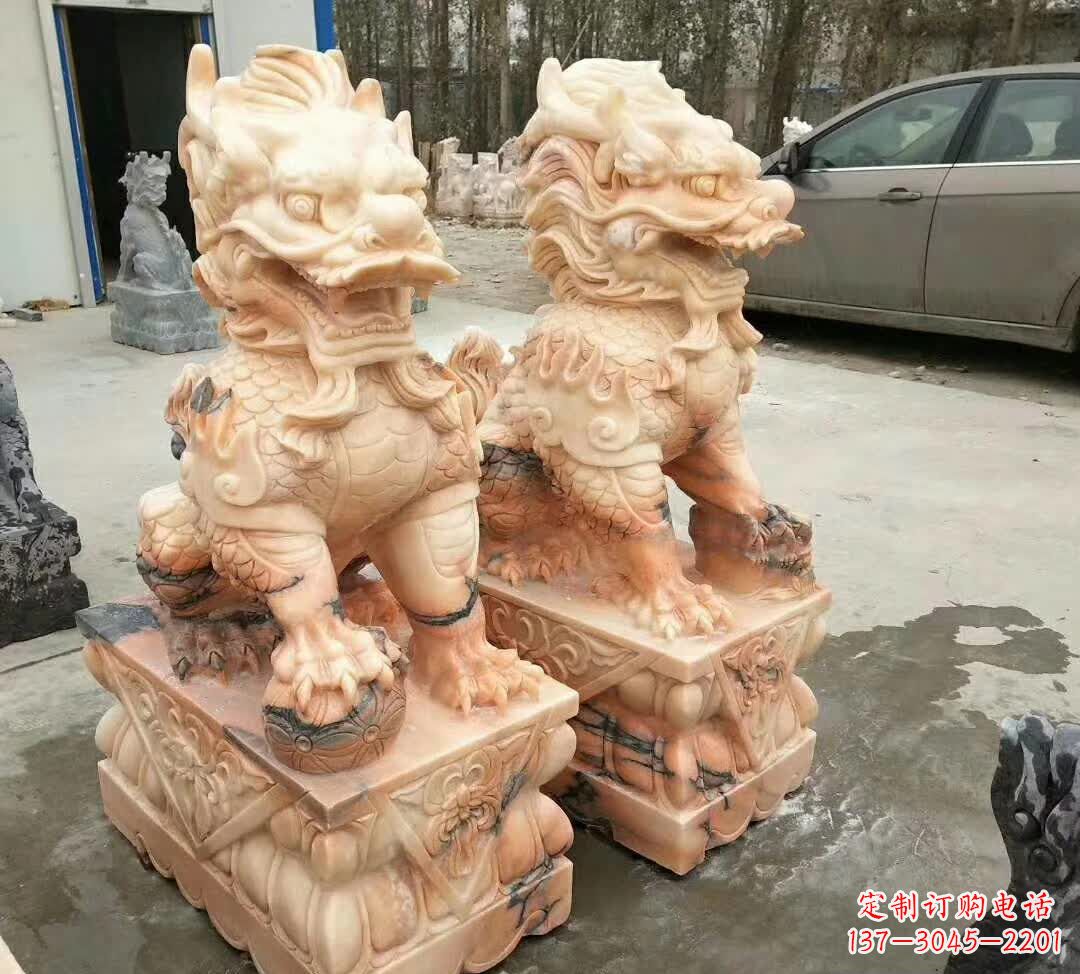 长沙晚霞红酒店麒麟门墩