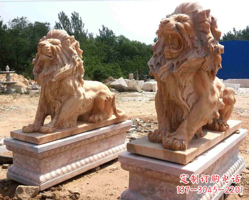长沙晚霞红欧式狮子雕塑222