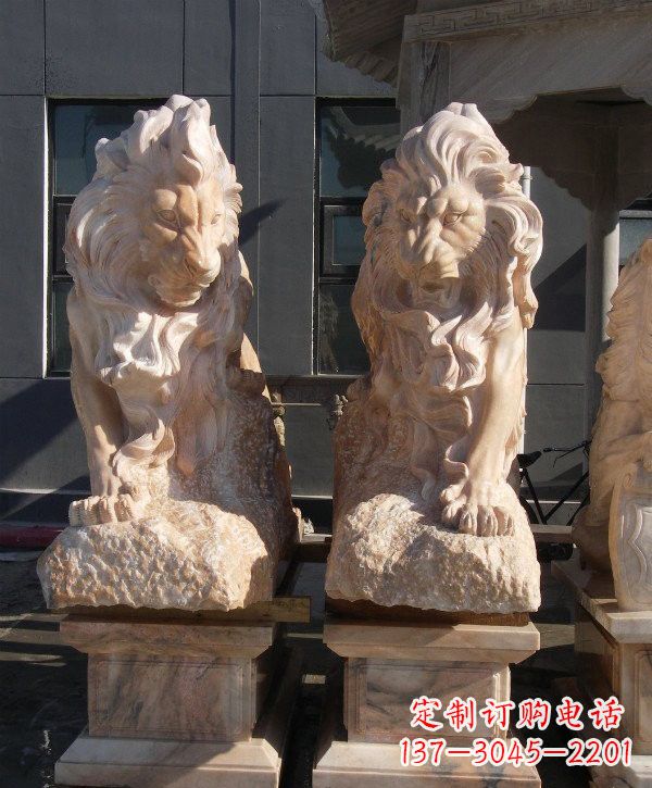 长沙晚霞红欧式狮子石雕
