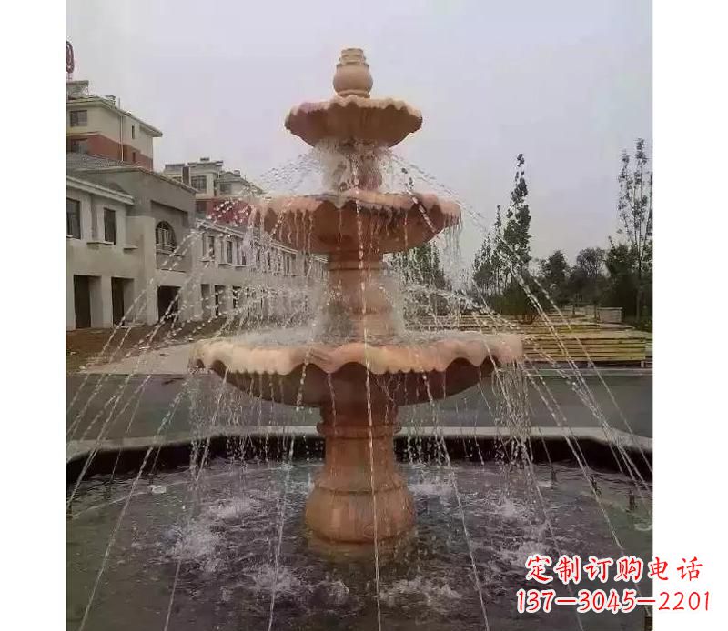 长沙晚霞红喷泉雕塑