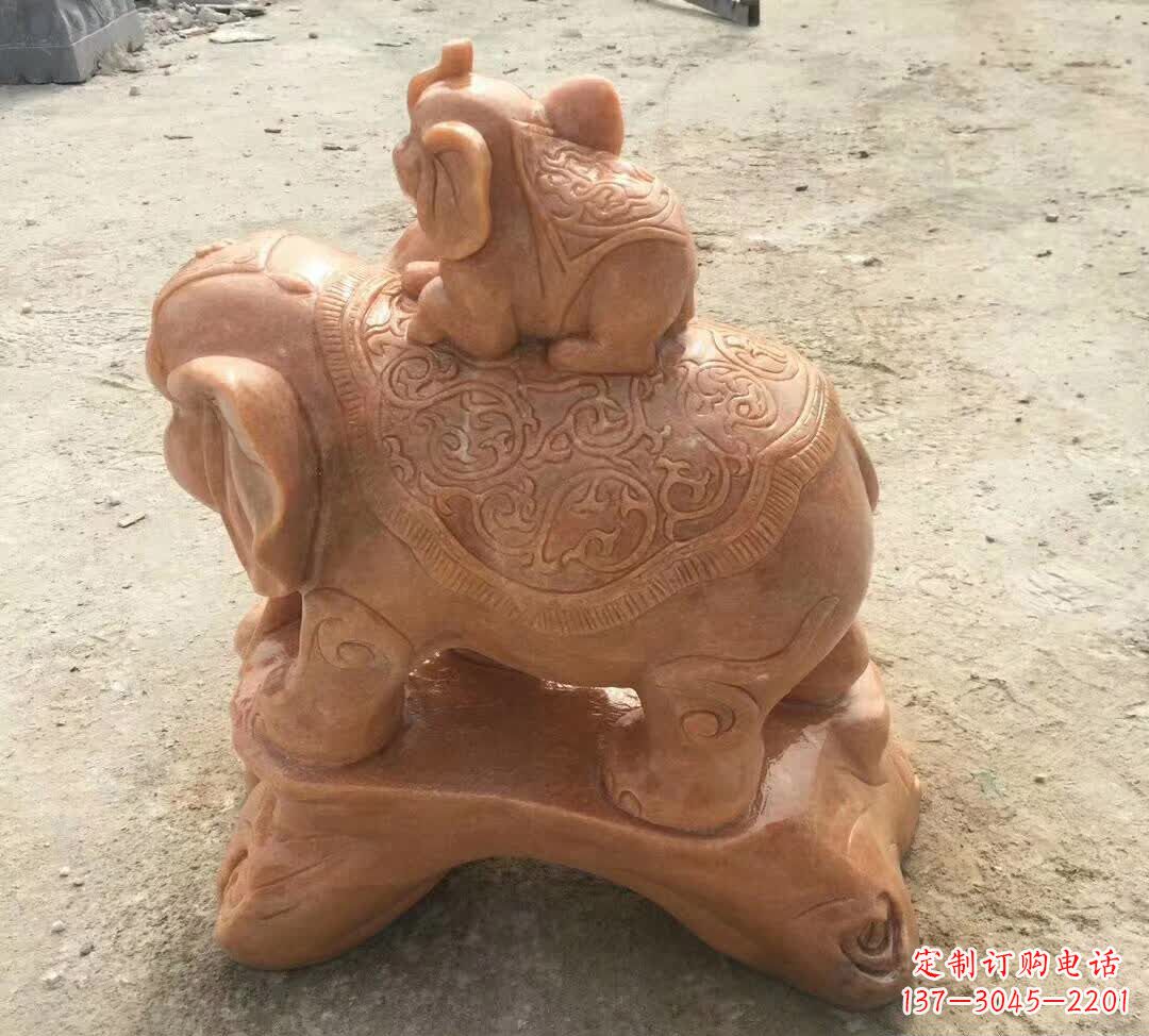 长沙晚霞红小象招财动物